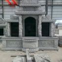 汉中 芝麻灰高档墓碑，土墓，可定制
