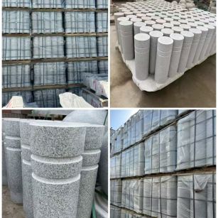 汉中 芝麻白花岗岩挡车柱、隔离柱多少钱