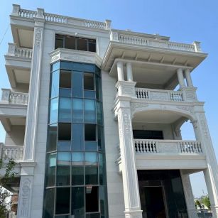 汉中 芝麻白花岗岩别墅外墙干挂效果展示