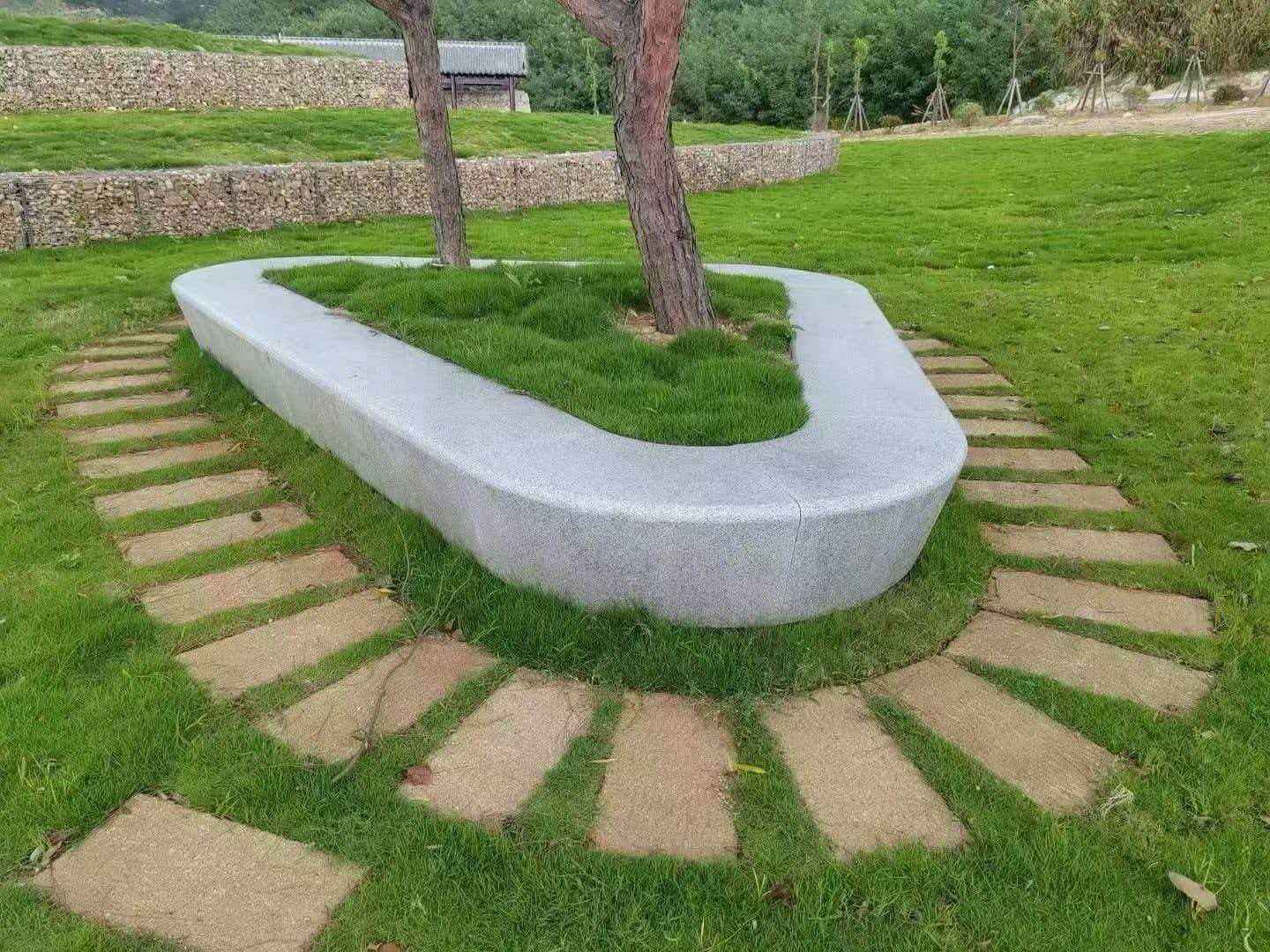 汉中 芝麻白光面整石坐凳