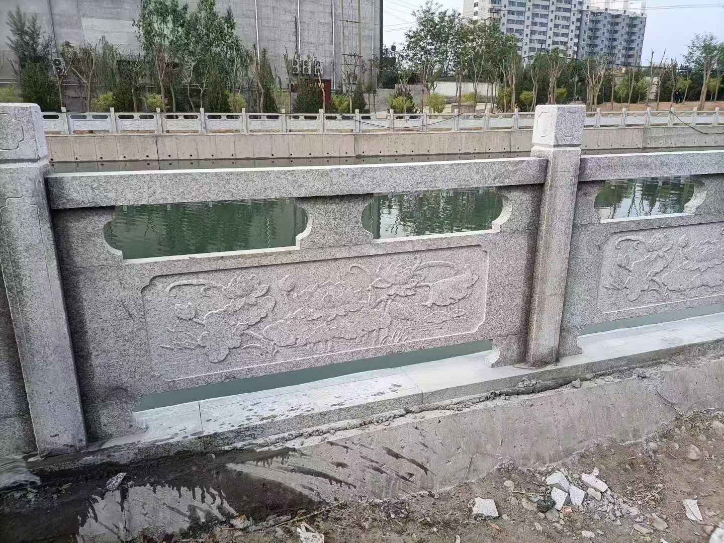 汉中 芙蓉白大花桥梁、河道，石材栏杆、围栏、护栏