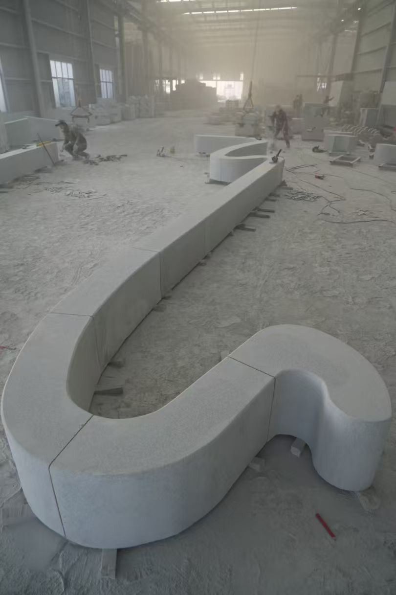 汉中 花岗岩整石坐凳拼装